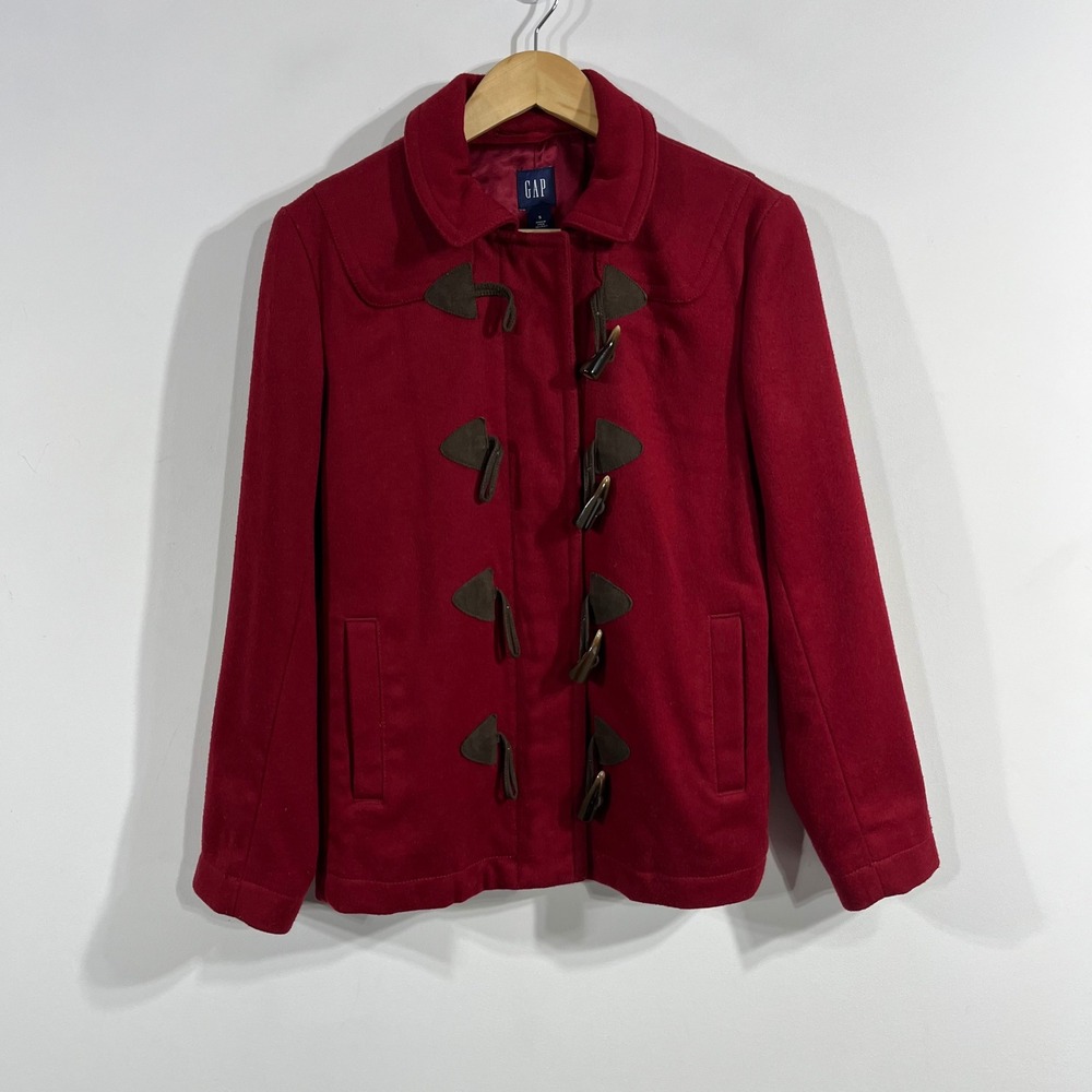 Gap Old Money Parisian Preppy Wool Blend Toggle Duffle Coat Womens Small Chic